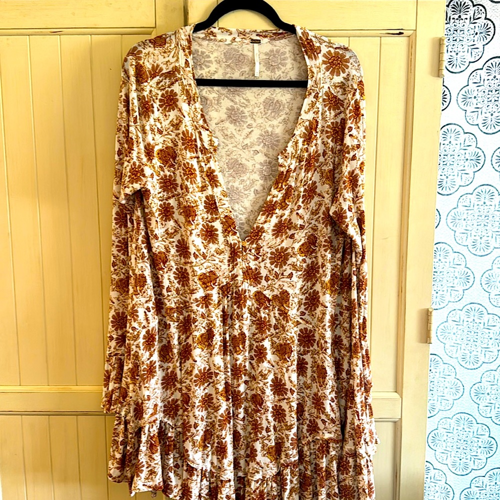 Free People flowery flowing tunic.  Dress or top.